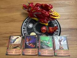 Bakugan Pyrus Dragonoid Colossus Completed & Ability Cards Rare - Image 5