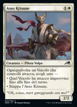 MTG Magic NEO Kamigawa Neon Dynasty - 1x ITA NM 022 C Asso Kitsune - Image 1