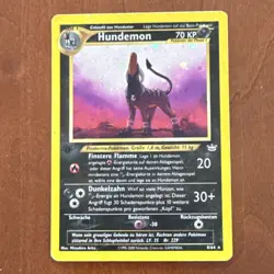 Pokemon First Edition Houndoom 08/64 Neo Revelation Holo Rare German Card - Image 1