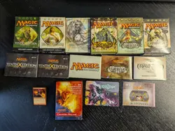 MTG Collectible's Lot - Boxes + Books + Pin and Life Tracker - Image 1