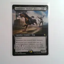 MTG Interceptor, Shadow's Hound Commander: Final Fantasy Extended Art Rare NM - Image 1