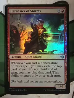 X 1 Bloomburrow Harnesser Of Storms FOIL NM-M 0137 MTG Magic The Gathering - Image 1