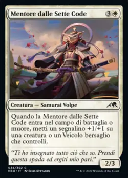 MTG Magic NEO Kamigawa Neon Dynasty - 1x ITA NM 036 C Mentore dalle Sette Code - Image 1