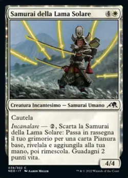 MTG Magic NEO Kamigawa Neon Dynasty - 1x ITA NM 039 C Samurai della Lama Solare - Image 1