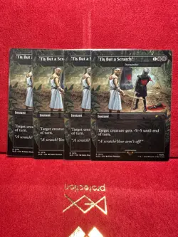 4x Borderless Tis But a Scratch (NM) [SLD] Monty Python MTG Dismember - Image 1
