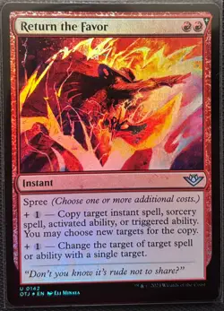 MTG Outlaws of Thunder Junction Return the Favor Foil (Uncommon) - Image 1