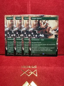 4x Borderless Utopia Sprawl (NM) [SLD] Magic the Gathering MTG Secret Lair - Image 1