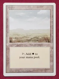 Magic The Gathering REVISED EDITION PLAINS C land card MTG - Image 1