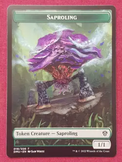 Magic The Gathering DOMINARIA UNITED SAPROLING token card MTG - Image 1