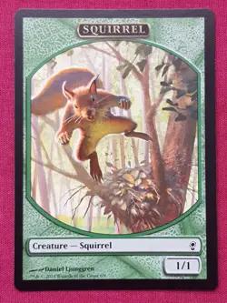 Magic The Gathering CONSPIRACY SQUIRREL token card MTG - Image 1