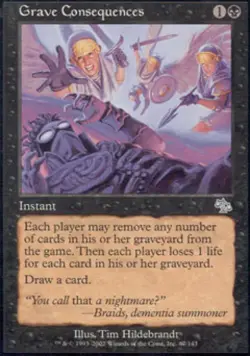 Grave Consequences -Foil Medium Play MTG Judgment - Image 1