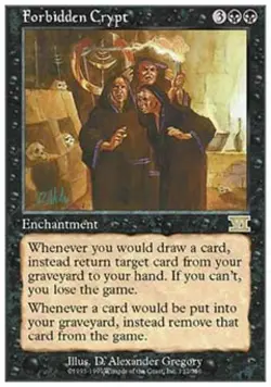 Forbidden Crypt - Medium Play MTG Classic 6th Edition - Image 1