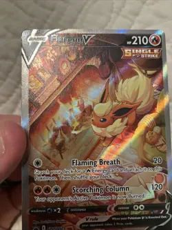 Pokemon - Flareon V Full Art Black Star Promo SWSH179 NM Plus - Image 2