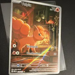 Pokemon Vulpix Illustration Rare Holo 70 HP 138/132 Me01 Mega Evolution English - Image 1