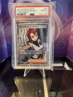 2025 Pokemon - Team Rocket's Ariana 224/182 Destined Rivals Holo PSA GEM MT 10 - Image 4