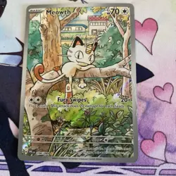 Pokemon Meowth 106/094 – Phantasmal Flames – English IR (Illustration Rare) - Image 1