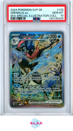 GRENINJA EX SFA SPECI4L ILL COLL POKEMON GER SVP SV BLCK STR PRM 2024 132 PSA 10 - Image 1