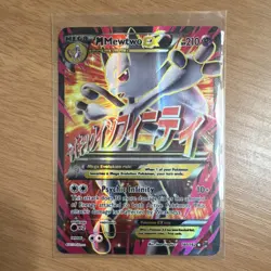Pokemon M Mewtwo EX Mega Ultra Rare Full Art Breakthrough Holo 160/162 - Image 1