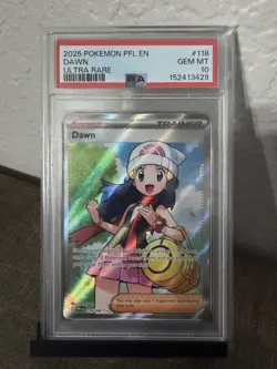 2025 Pokemon PFL Dawn Ultra Rare 118 PSA 10 - Image 1