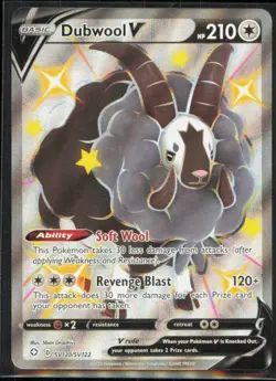 Dubwool V Shiny Holo Rare Shining Fates: Shiny Vault #SV120/SV122 [Near Mint] Po - Image 1