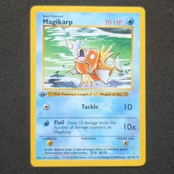 Magikarp 35/102 1st Edition Shadowless Pokemon 1999 Base Set WOTC Vintage NM - Image 1
