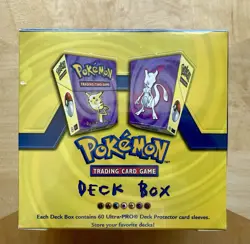 1999 Pokemon Ultra Pro Deck Box Display Factory Sealed Pikachu & MewTwo - Image 1