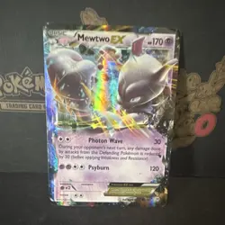 Pokemon TCG Mewtwo-EX Breakthrough Ultra Rare Full Art Holo 61/162 English - Image 3