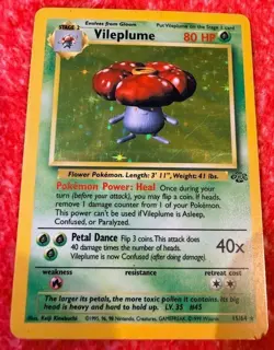 Pokemon TCG - Vileplume 15/64 Jungle Holo - Unlimited MP - Image 2