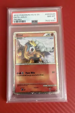 Entei HGSS20 Promo Heartgold Soulsilver Holo Foil Pokemon Card 2010 PSA 8 - Image 1