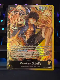 • Monkey.D.Luffy • ST13-003 Leader The Three Brothers Holo Foil One Piece TCG NM - Image 1