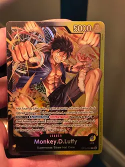 • Monkey.D.Luffy • ST13-003 Leader The Three Brothers Holo Foil One Piece TCG NM - Image 2