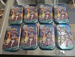 Pokemon TCG: Sword & Shield Crown Zenith Mini Tin Leon & Charizard Lot Of 8 - Image 1