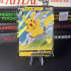 Pikachu V SWSH143 Sword & Shield Celebrations Ultra Rare Holo Promo Pokemon Card - Image 1