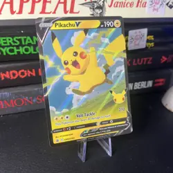 Pikachu V SWSH143 Sword & Shield Celebrations Ultra Rare Holo Promo Pokemon Card - Image 2