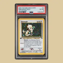 2001 Pokemon Neo Discovery 1st Edition Smeargle Holo #11 PSA 6 EX-MT - Image 2