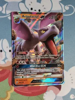 Aerodactyl GX 106/236 Ultra Rare Holo Unified Minds Pokemon TCG Card NM - Image 1