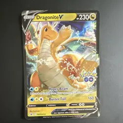 Pokemon Dragonite V SWSH235 Pokemon GO Promo Basic 230HP Holo Card - Image 1