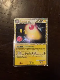 Ampharos 105/123 HeartGold SoulSilver Ultra Rare Holo Pokemon Card - Image 1