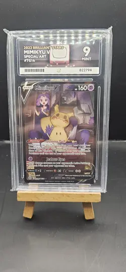 Mimikyu V TG16/TG30 Pokemon TCG Card Brilliant Stars Ace Grading 9 Mint - Image 1