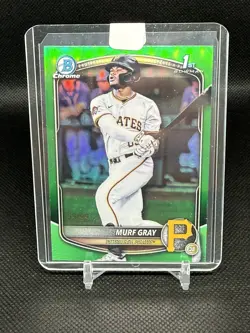 Murf Gray 2025 Bowman Draft 1st Green Refractor /99 - Image 1