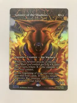 MTG TMNT Splinter of the Shadows - Ashcoat of the Shadow Swarm (Borderless) Foil - Image 1