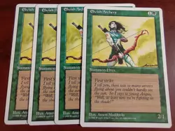 ELVISH ARCHERS x4 mtg PLAYED 4th Edition 4 Rare - Image 1