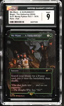 THREE VISITS Secret Lair We Want...A SHRUBBERY! Foil Monty Python CGC 9 MTG - Image 1