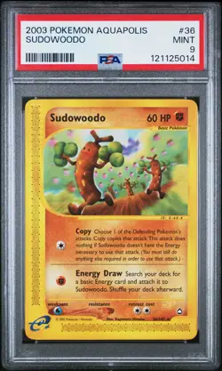 2003 POKEMON AQUAPOLIS #36 SUDOWOODO PSA 9 - Image 1