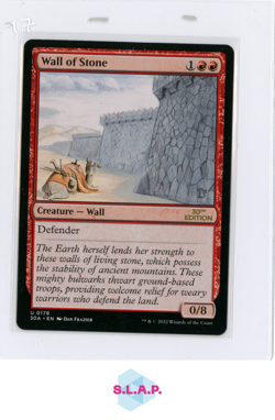 WALL OF STONE WIZARDS OF THE COAST MTG U 0178 30TH ANN. EDITION EN - Image 1