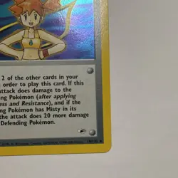 Pokemon TCG Gym Heroes Misty 18/132 Rare Holo Trainer English 2000 WotC - Image 5