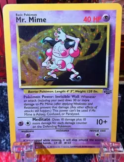 Pokemon TCG - Mr. Mime - 6/64 Jungle - Holo Rare - Unlimited - LP Excellent - Image 1