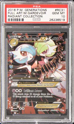 2016 POKEMON XY GENERATIONS RADIANT COLL #RC31 FULL ART/M GARDEVOIR EX PSA 10 - Image 1