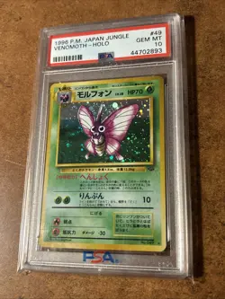 PSA 10 Venomoth Holo 1997 #049 POKEMON Jungle Japanese LOW POP GEM MINT - Image 2