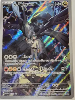 Pokemon N's Zekrom Full Art Promo Holo Dragon Mega Evolution 031 Promo - Image 1